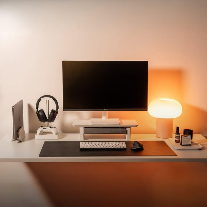 Raico Schreibtischregal Monitorständer Ergonomischer Dual-Screen-Riser Minimaler Schreibtisch-Organi