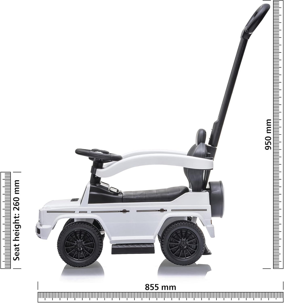 JAMARA 460625 - Rutscher Mercedes-Benz G 350 d 3in1 – ab 6 Monate, Sitzhöhe 260 mm, Kippschutz, Schu