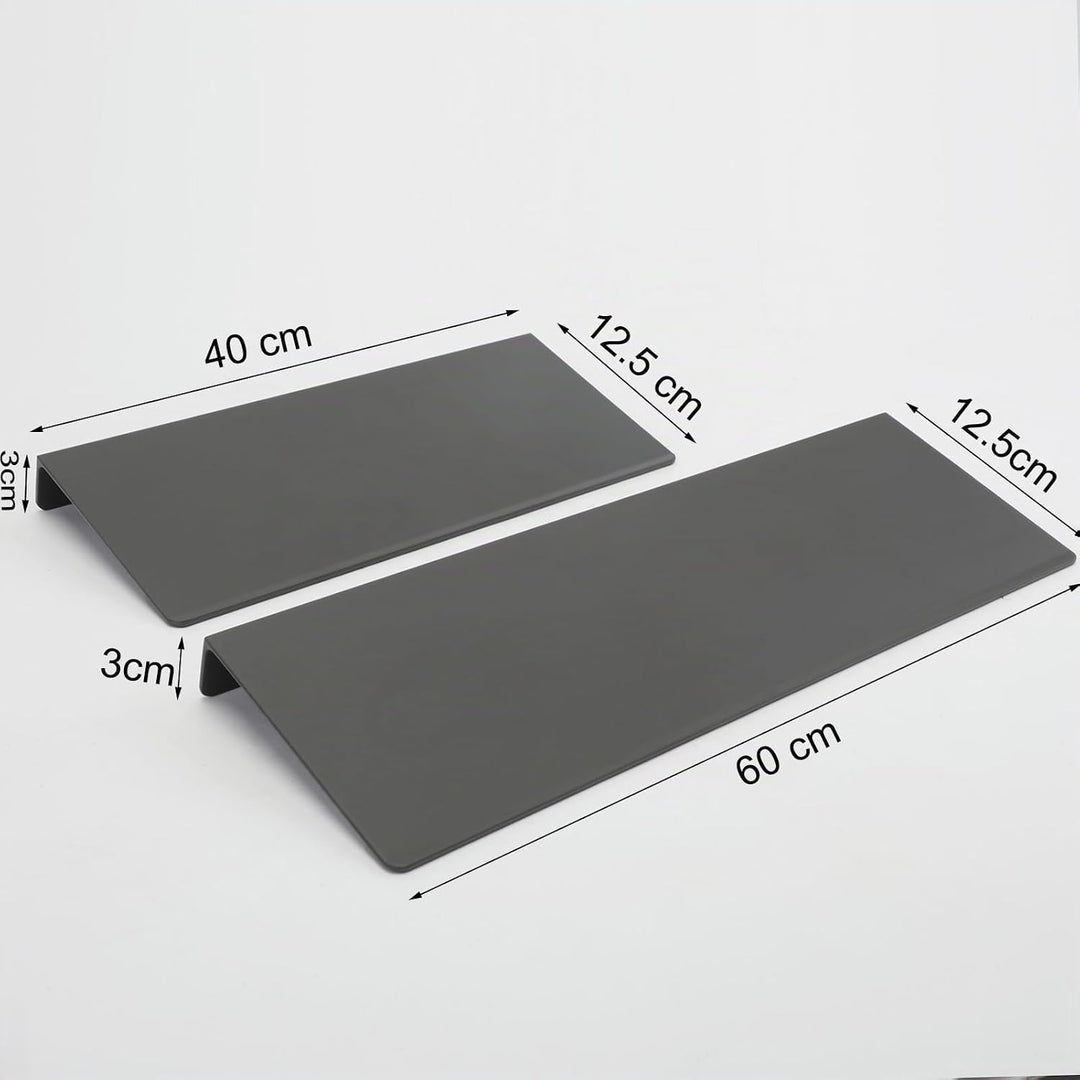 Duschregal, Duschablage Ohne Bohren, 2 Stück Badezimmer Regal 60cm &amp; 40cm, Duschkorb Ablagen Aluminu