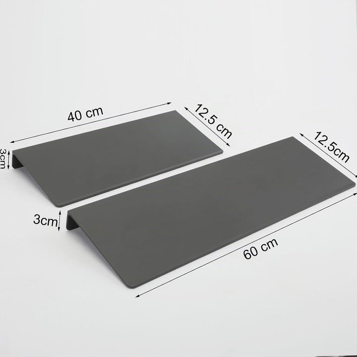 Duschregal, Duschablage Ohne Bohren, 2 Stück Badezimmer Regal 60cm &amp; 40cm, Duschkorb Ablagen Aluminu
