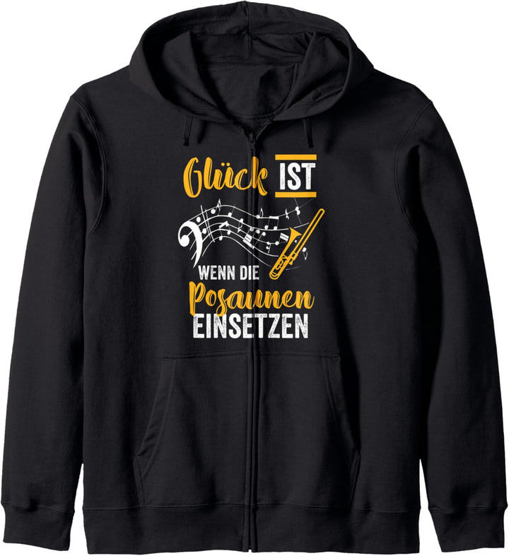 Posaune Musikinstrument Komponist Band Musiker Konzert Kapuzenjacke