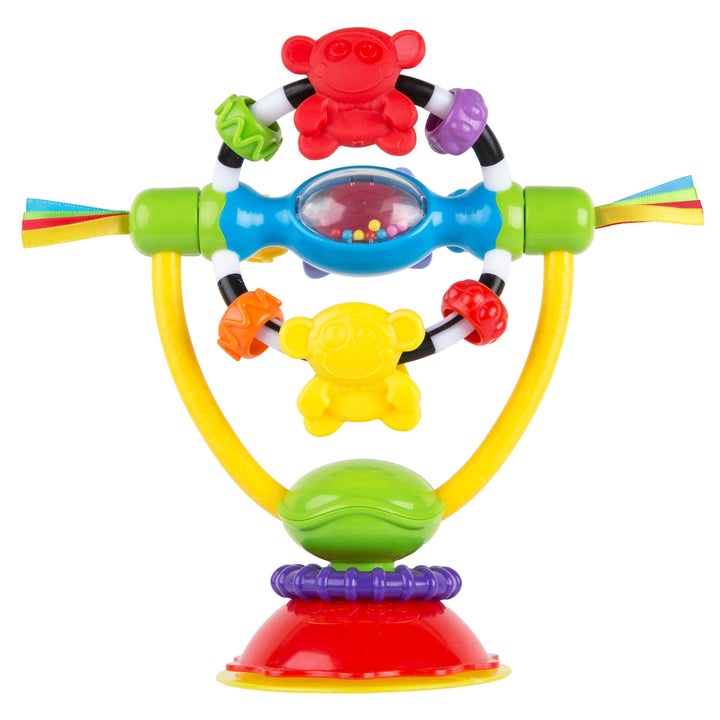 Playgro Drehrassel mit Saugfuss - Babyspielzeug - Motorik - Babysensorik - Babyrassel - Babymotorik