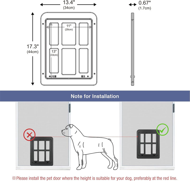 NAMSAN Hundeklappe Katzenklappe Haustierklappe Fiegengitter Magnetverschluss mit für Fliegengittertü