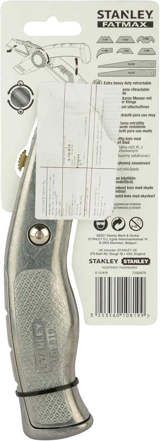 Stanley Fatmax Messer PRO 0-10-819 (mit einziehbarer Klinge, 205 mm Länge, robustes Zinkdruckgehäuse