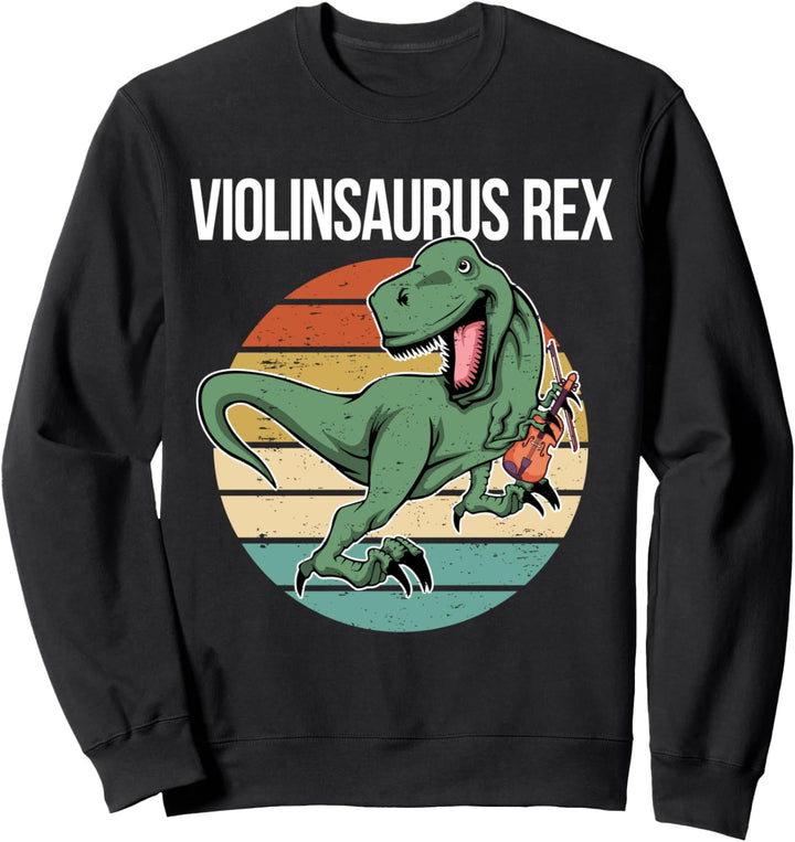 Violine Geigenspielerin Violinsaurus Dinosaurier Mit Geige Sweatshirt