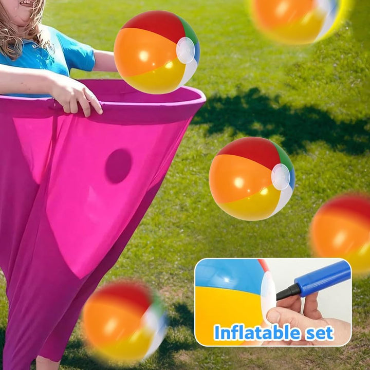 Granny Pants Wurfspiel, 2 Stück Granny Pants Yard Game für Erwachsene und Kinder, mit 10 × Hüpfbälle