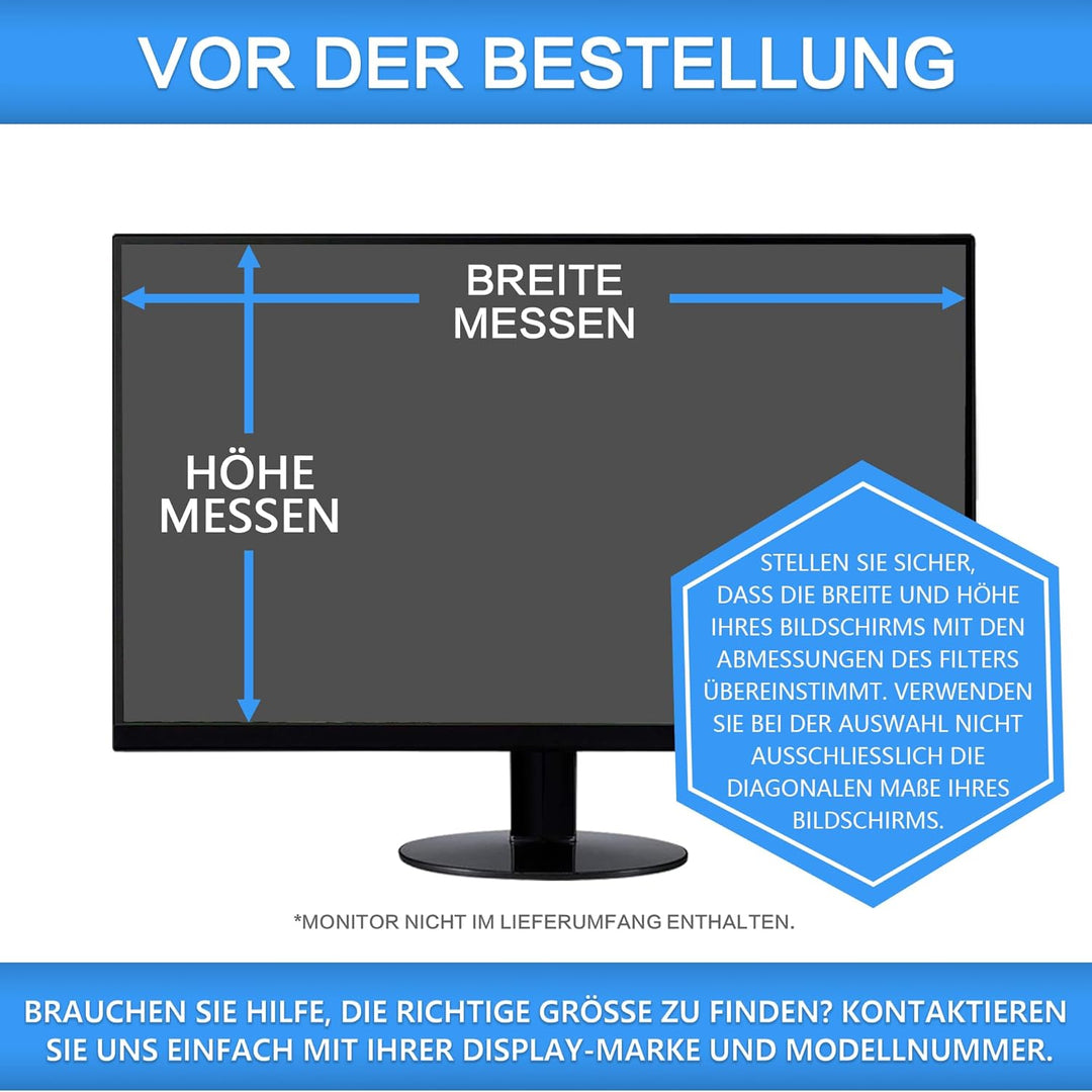 ZOEGAA Blickschutzfolie 20.1 Zoll 16:10 for Monitor