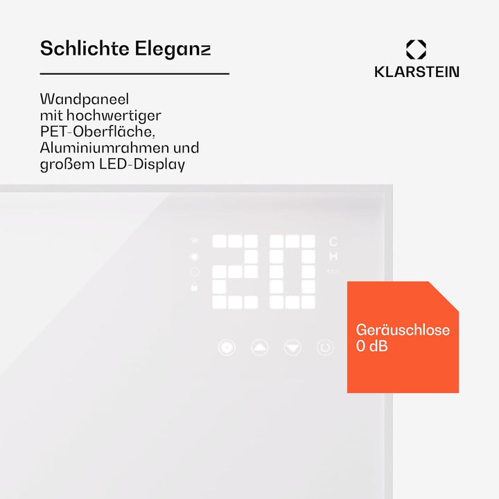 Klarstein Infrarotheizung mit Thermostat, 360W Elektroheizung, Smart Home Bild-Infrarotheizung zur W