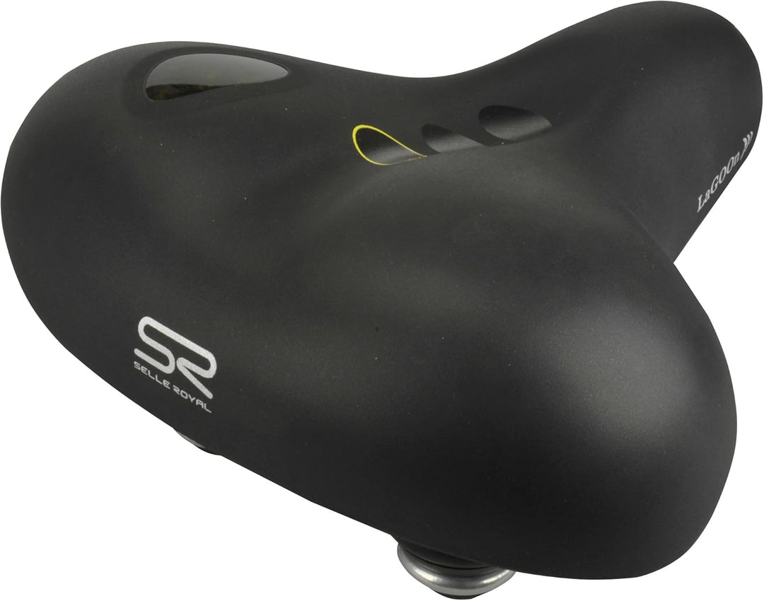 Selle Royal Erwachsene Elastomer Gel Tourensattel, schwarz, One Size Bundle mit Sattelkloben, schwar