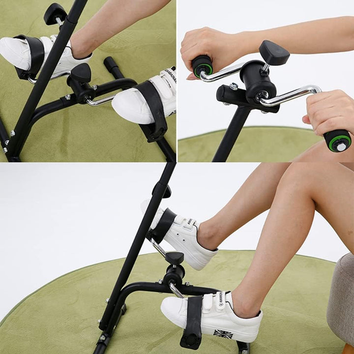 Mini-Heimtrainer, Arm- und Beinübung, Fahrrad Training für ältere Menschen mit Behinderungen, Schwar