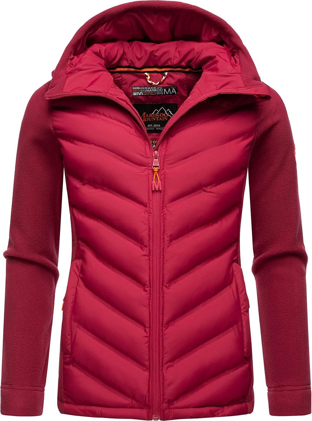 MARIKOO Damen leichte Übergangsjacke Steppjacke Mount Haruna XS Fuchsia, XS Fuchsia