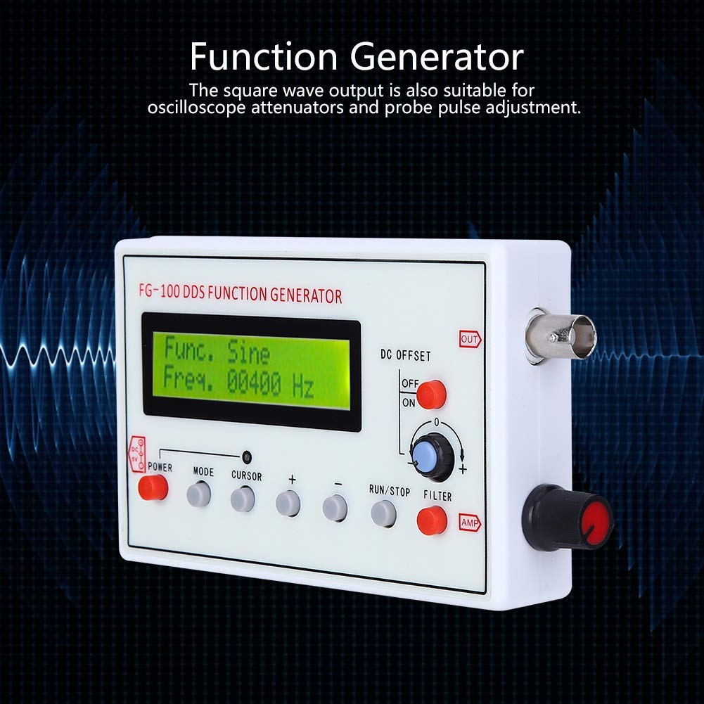 BuyWeek DDS Signalgenerator, Funktionsgenerator mit USB-Kabel Sinusfrequenz 1HZ-500KHz Zähler Signal