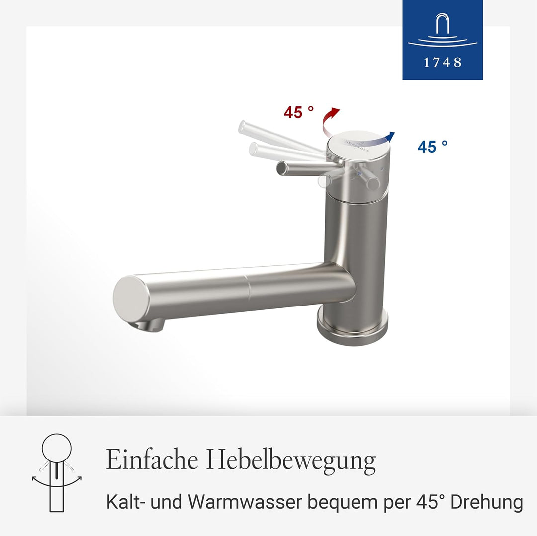 Villeroy & Boch Como Shower Einhand-Spültischbatterie Edelstahl massiv 925200LC Edelstahl Massiv Hoc