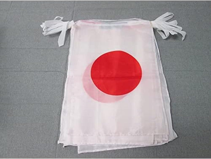 AZ FLAG FAHNENKETTE Japan 12 Meter mit 20 flaggen 45x30cm- JAPANISCHE Girlande Flaggenkette 30 x 45