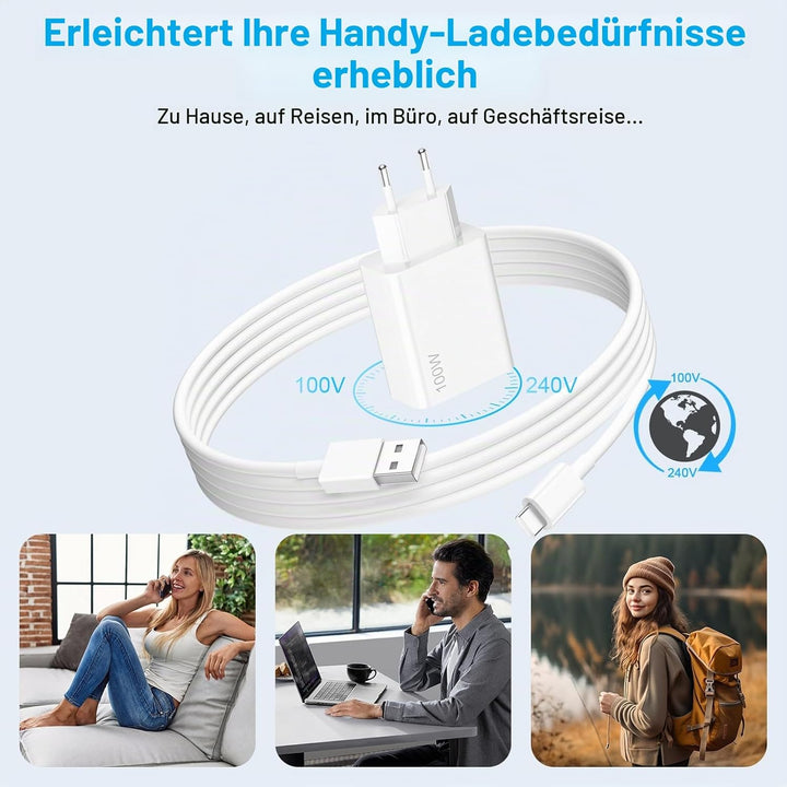 Ladegerät 100W und 2Meter Kabel für Xiaomi Redmi Note 15 Pro+ POCO X8 Pro Max F8 Ultra 17 Pro Max 5G