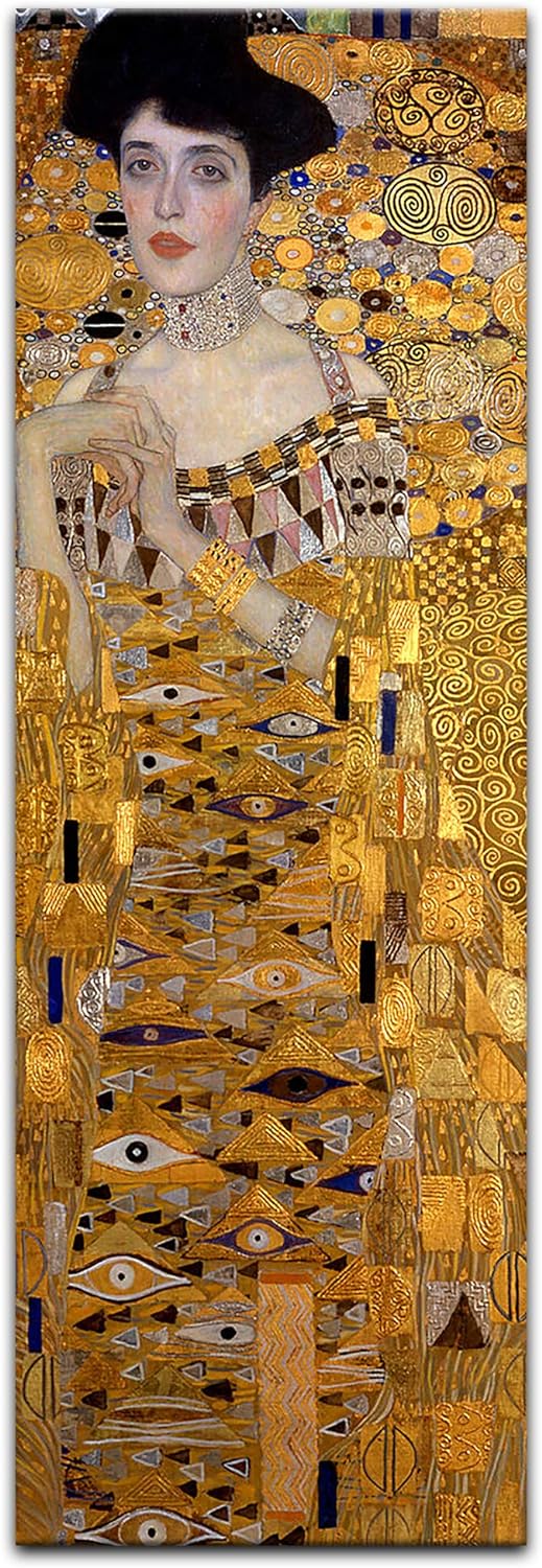 Bilderdepot24 Bild auf Leinwand | Gustav Klimt Adele Bloch Bauer I in 30x90 cm als Wandbild | Wand-d