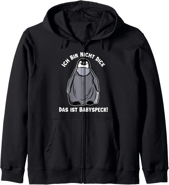 Ich bin nicht Dick Babyspeck Seevogel Königspinguin Pinguin Kapuzenjacke