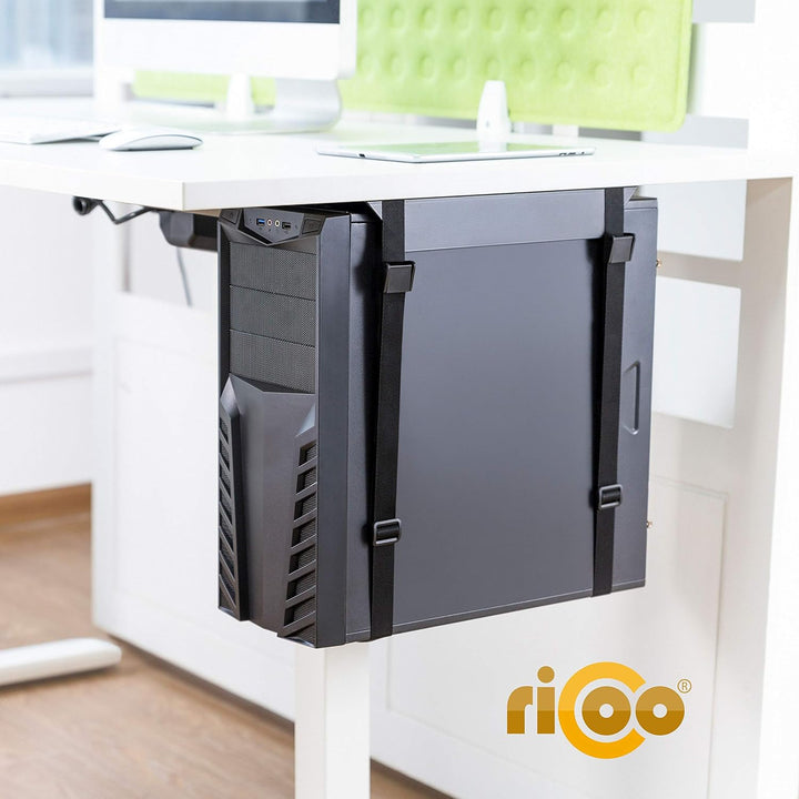RICOO PC Rechner Halterung für Untertisch Schreibtisch Computer Montage TRH-11 CPU Gehäuse Halter bi