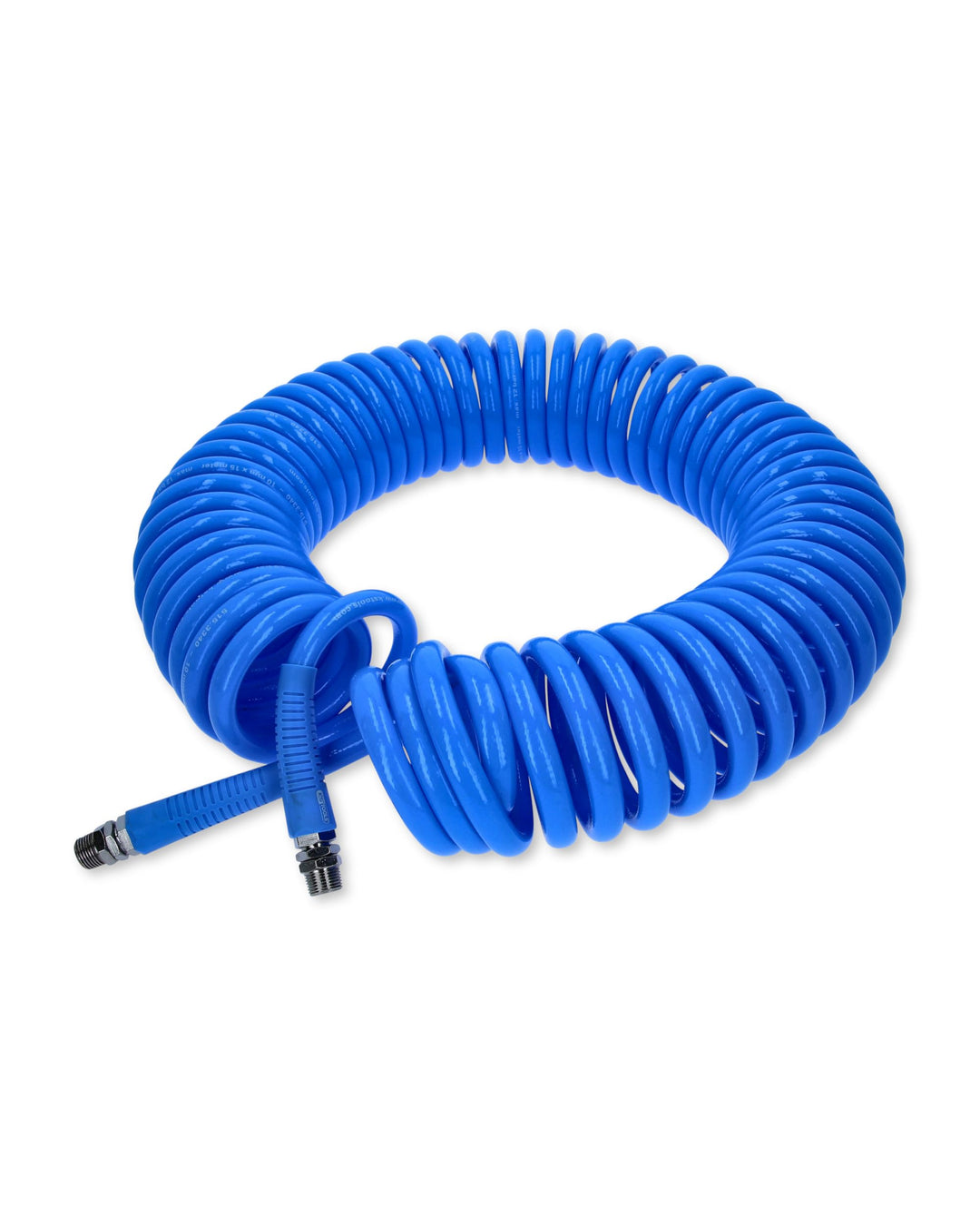 KS Tools Spiralschlauch Druckluft 515.3340 Ø 10mm I 15m langer, elastischer PU-Druckluftschlauch mit