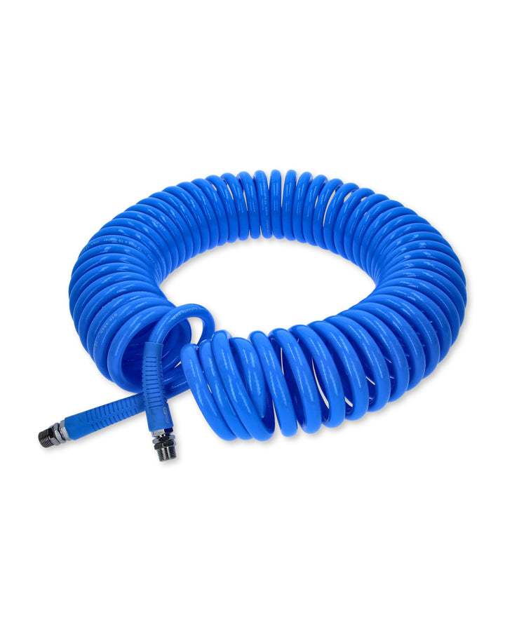 KS Tools Spiralschlauch Druckluft 515.3340 Ø 10mm I 15m langer, elastischer PU-Druckluftschlauch mit