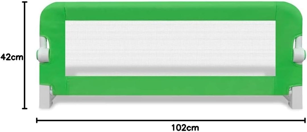 vidaXL Kinder Bettgitter Bettschutzgitter Kinderzimmer Fallschutz Baby 102cm 1 Stück (1er Pack) Grün