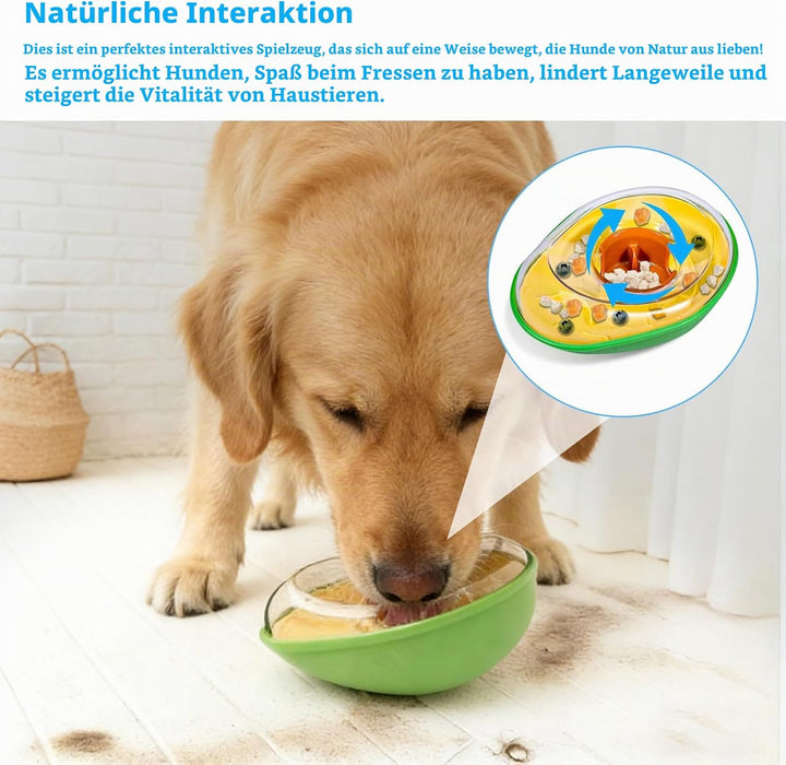 Avocado Interaktives Hundespielzeug, Leckerli-Spender Wackelspielzeug für Hunde, auslaufsicheres Wel