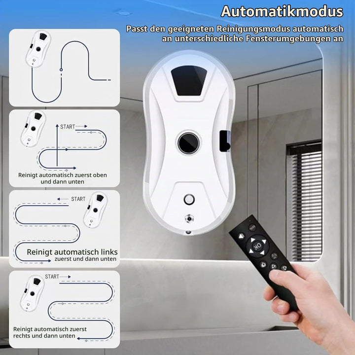 Osmo RoboClean Fensterputzroboter - Sprühfunktion &amp; starke Saugkraft