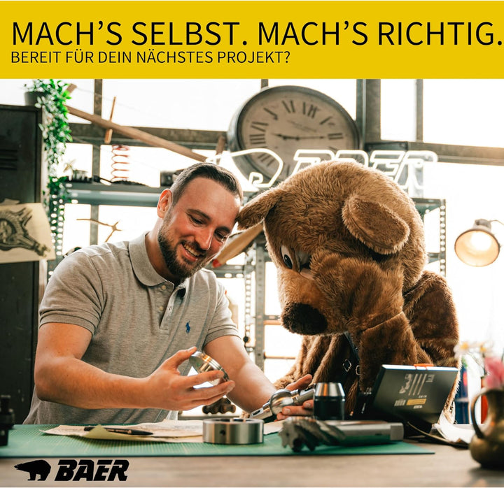 BaerCoil BAER Gewindeschneider Set M3 - M12 - HSSE EDELSTAHL - Maschinengewindebohrer Durchgangsloch