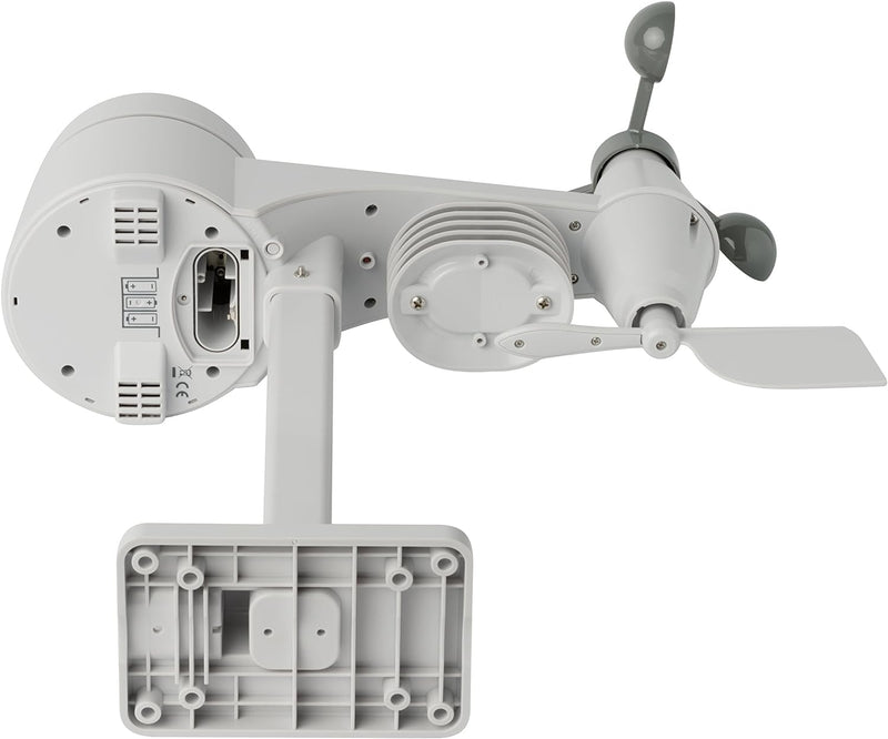 Bresser Wetterstation Funk mit Aussensensor Wetter Center mit 5-in-1 Aussensensor (Temperatur, Luftd