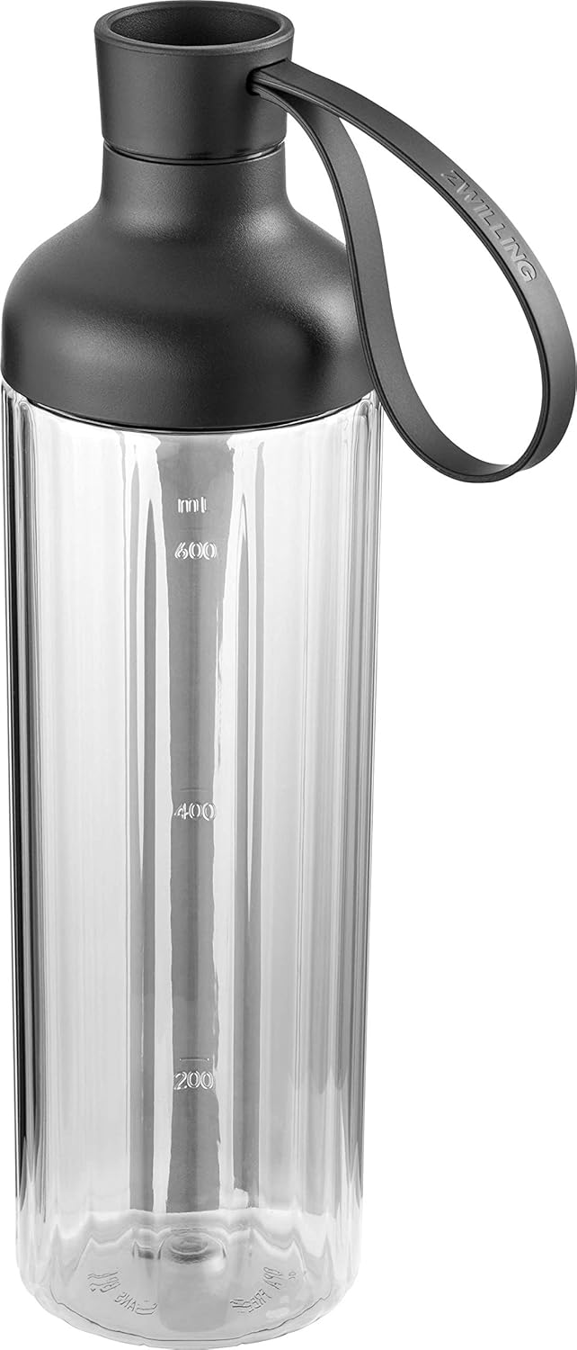 ZWILLING 2 in 1 Trinkflasche und Mixbehälter Inkl. Verschluss Füllmenge: 600 ml Transparent/Schwarz