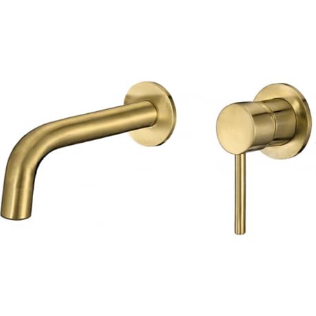 VALAZ Wasserhahn Bad Unterputz Gold Matt | Einhebelmischer Waschbecken, Warm und Kaltwassermischer,