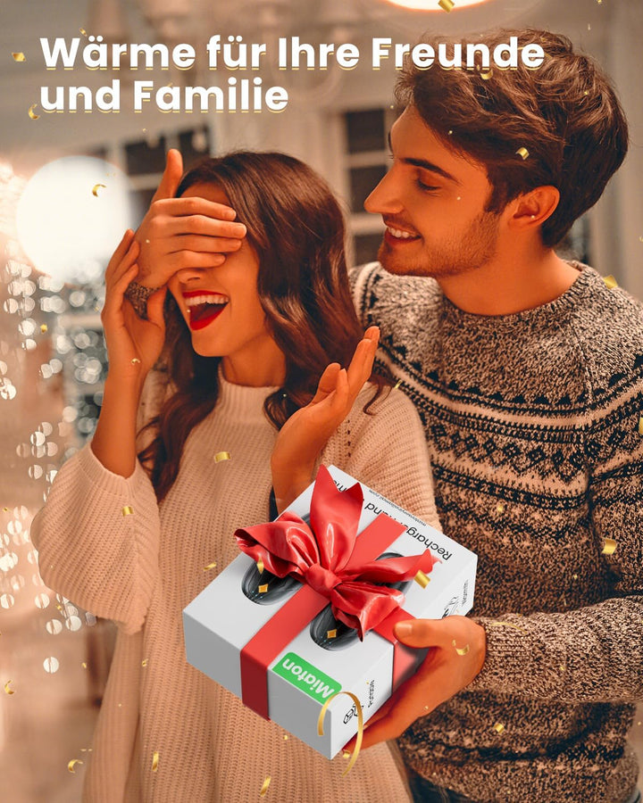Miaton Elektrischer Handwärmer Taschenwärmer Wiederverwendbar mit Ladekoffer Akkulaufzeit 14000 Mah,