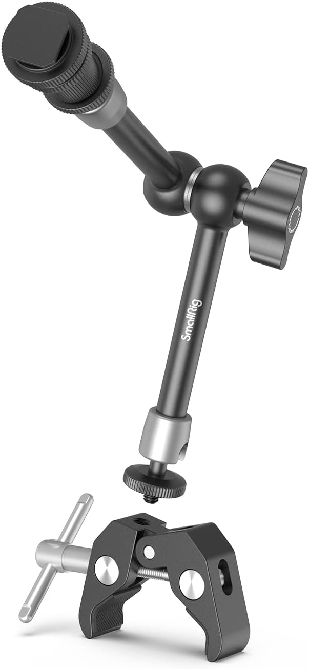 SMALLRIG Super Clamp und Magic Arm (11") mit Kaltschuhhalterung für Monitor, LED-Licht, Mikrofon - 3