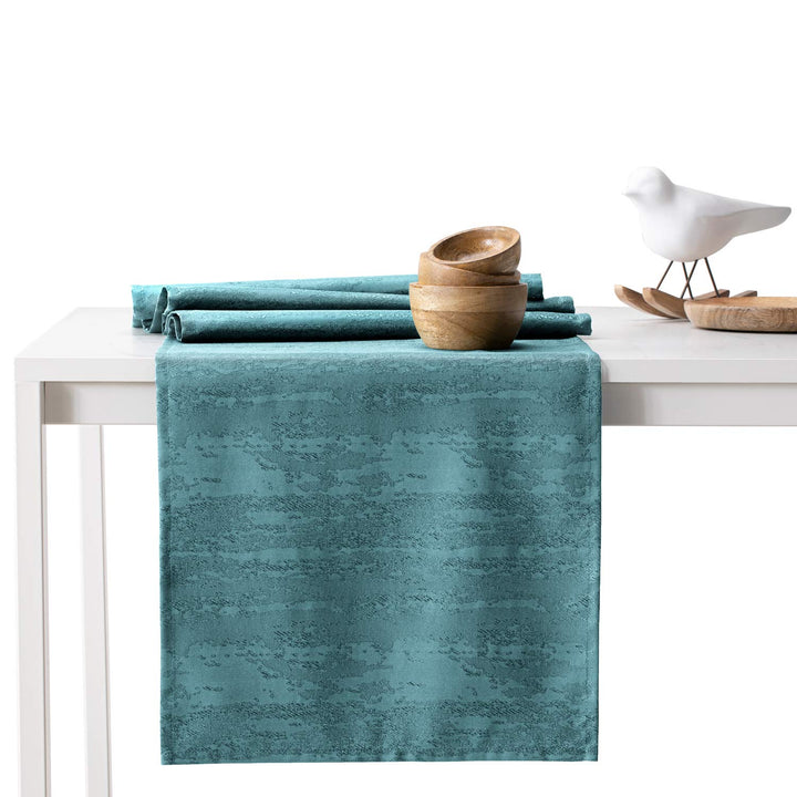 AmeliaHome Tischläufer Set 35x200 cm und 115x200 cm Lotuseffekt Wasserabweisend Schlangenhautmuster