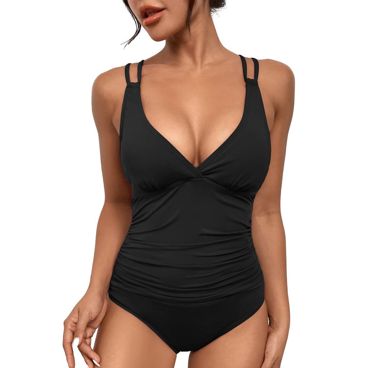 Badeanzug Damen Schwimmanzug Bauchweg Sexy V Ausschnitt Bademode Push Up Swimming Suits Women Badean