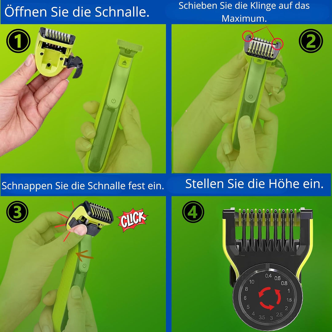 Giulia Beauty one Blade aufsätze Face&Body für One Blade QP2520, QP2530, QP2620, QP2630, QP27xx, QP2