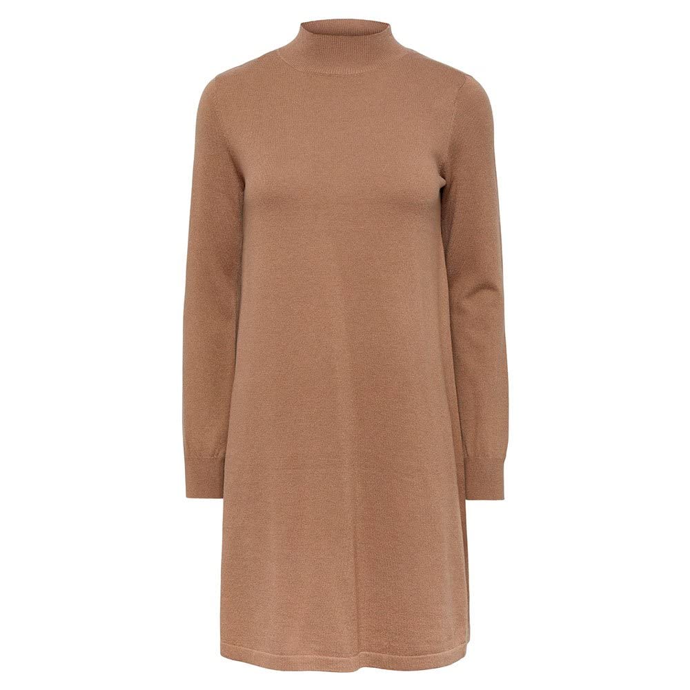 PIECES Damen Pcjalina Ls T-Neck Knit Dress Noos Bc Kleid XS Fossil, XS Fossil