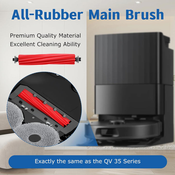 VIEWALL QV 35A Zubehör für Roborock QV 35A/QV 35S/QR 598/QR 798 Staubsauger 1 Hauptbürsten,4 HEPA-Fi