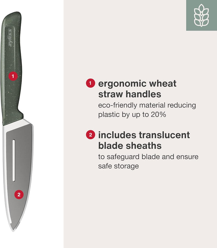 Zyliss Messerset 3-teilig, 3 x Universalmesser aus Deutschem Edelstahl, Spülmaschinengeeignet, 5 Jah
