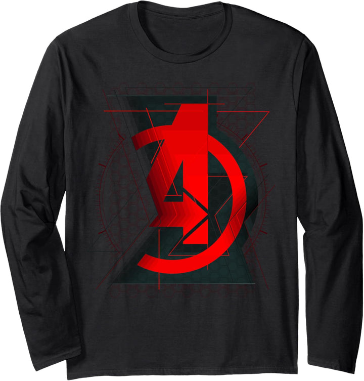 Marvel Black Widow Avengers Logo Langarmshirt