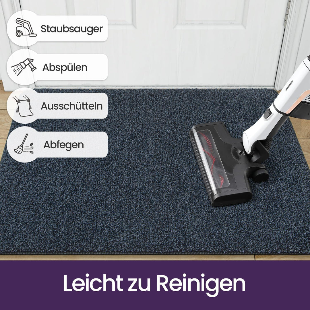 DEXI Schmutzfangmatte,rutschfeste Fussmatte für Innen und Aussen,Waschbar Eingangsteppich Saugstarke