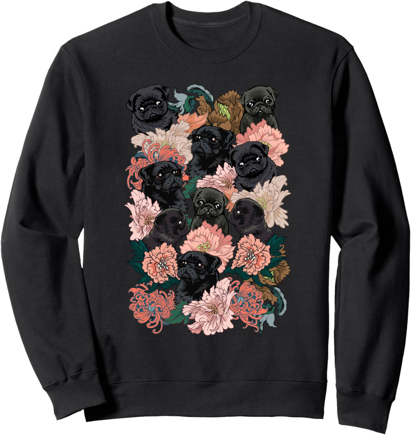 Because Black Pug Sweatshirt