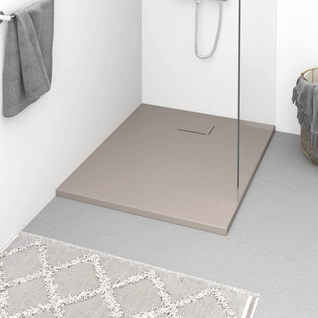 vidaXL Duschwanne SMC Braun 100x80cm