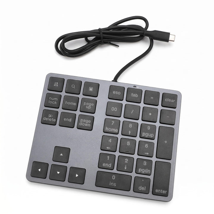 Zunate USB-C-Ziffernblock, HUB 5 Gbit/s, Kabelgebundenes Zahlentastatur-Pad, Kabelgebunden, Plam-Grö