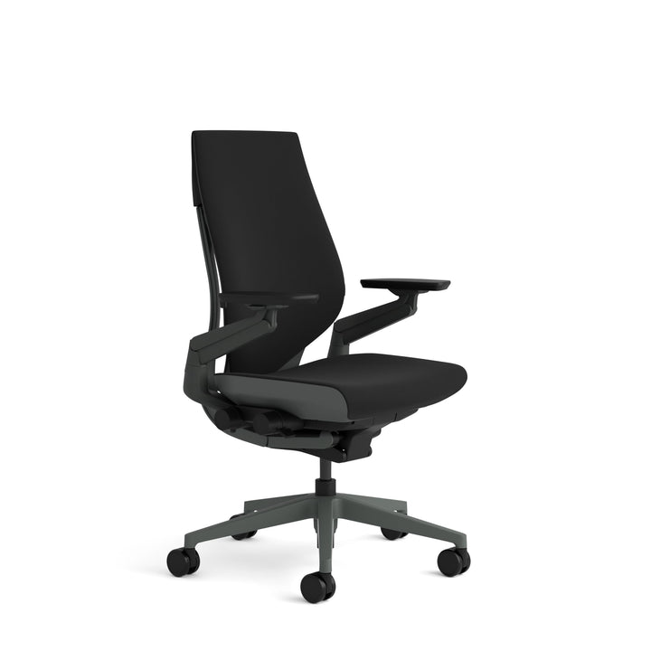 Steelcase Gesture Ergonomischer Bürostuhl mit 360° Armlehnen und 3D-Live Back Lumbalstütze Onyx Schw