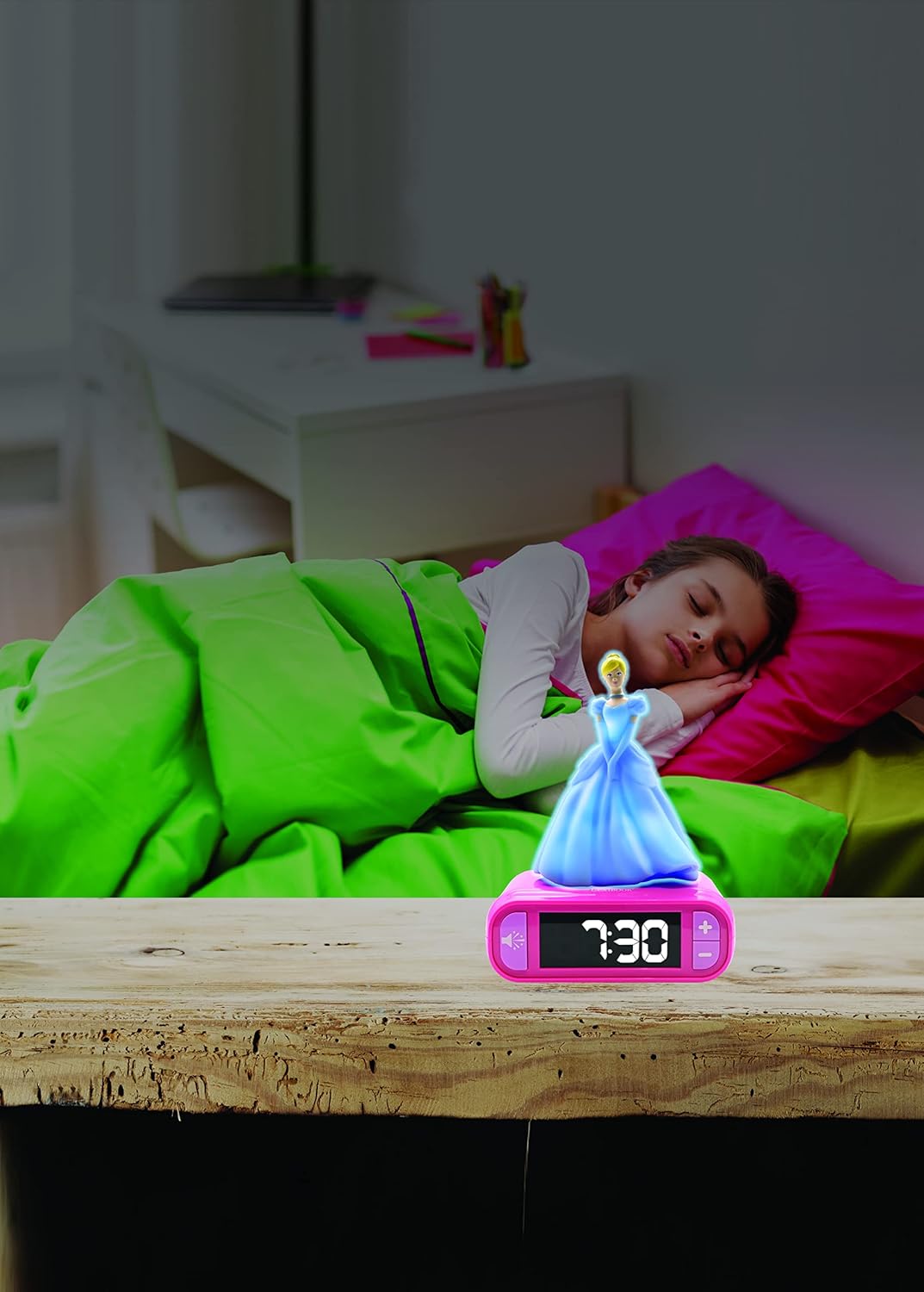 Lexibook Lexibook Disney Cinderella Kinderwecker Mit 3D Figur - Digitale Uhr Mit LCD Anzeige, Alarm-