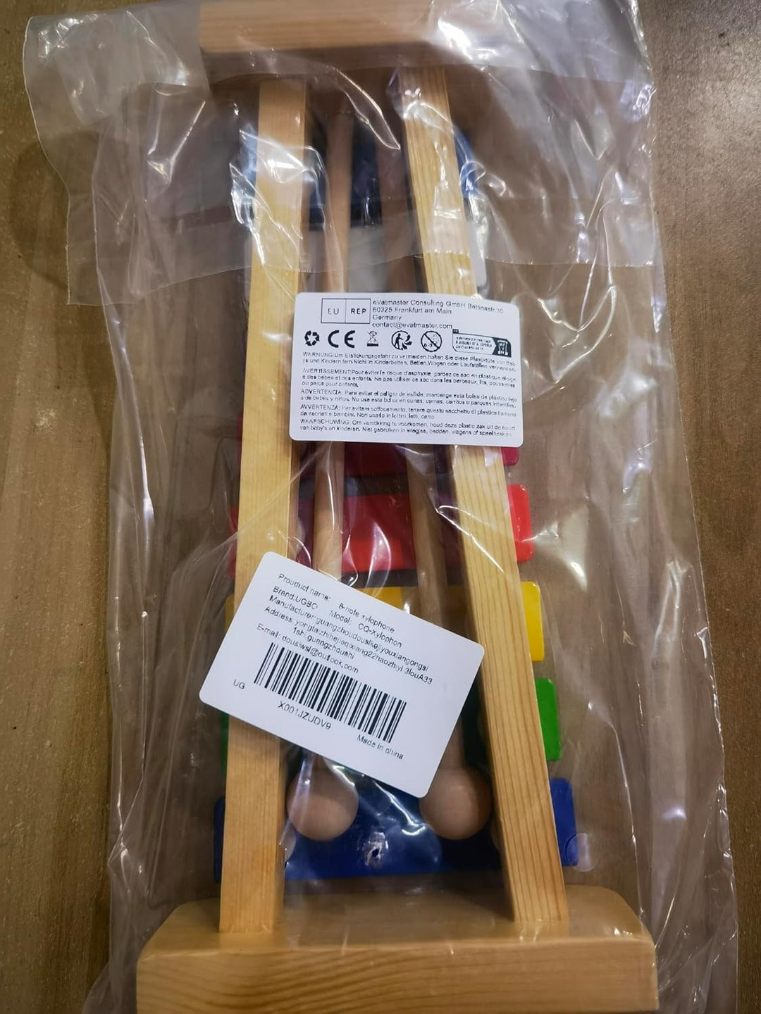 Xylophon Glockenspiel Holz Musikinstrumente für Erwachsene Kinder Mit 2 Glockenspiel Schlägel Bunt X
