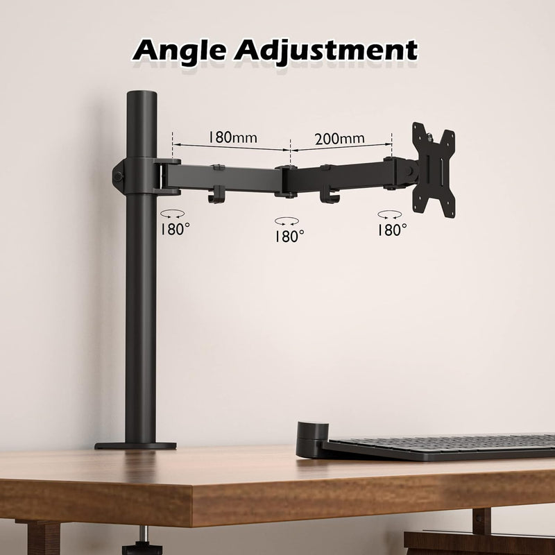 BONTEC 13-32 Zoll Monitor Halterung für LED LCD Bildschirme bis 10 kg, Monitor Tischalterung 1 Monit