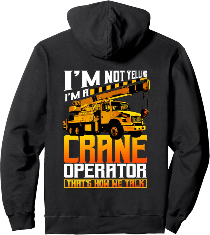 Kranführer Geschenke Design auf der Rückseite der Kleidung Pullover Hoodie