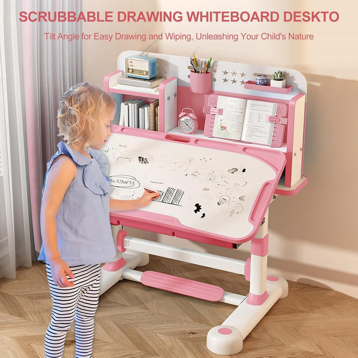 Kinder-Schreibtisch- und Stuhl-Set, Kinderschreibtische für Jungen, Mädchen, Schreibtisch für Kinder